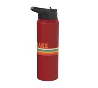 MARX Retro Personalizado Nombre Vintage Rayas Stainless Steel Insulated Water Bottle