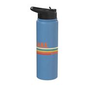 MARX Retro Personalizado Nombre Vintage Rayas Stainless Steel Insulated Water Bottle
