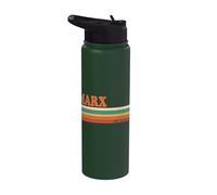 MARX Retro Personalizado Nombre Vintage Rayas Stainless Steel Insulated Water Bottle