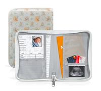 MARX24 Portadocumentos Bebé para Cartilla Sanitaria con Tarjetas de Crecimiento y Primeros Logros, Carpeta y Porta Documentos Bebé, Funda Libro de Salud,Ideal regalo Baby Showers-OSITOS