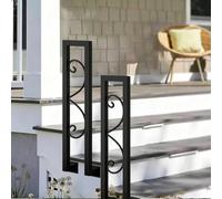 MARXAN Barandilla para escaleras de Interior y Exterior; barandilla de transición en Forma de U para Pared Lateral, Apta para un Solo peldaño; balaustrada de Escalera de Hierro Forjado(100cm)