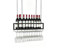 MARXAN Estante para Botellas de Vino de Techo, Soporte de Metal para Copas de Vino, Estante de exhibición para Planta de Almacenamiento de Copas para el hogar, Cocina, Bar y Restaurante