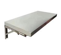MARXAN Mesa Plegable montada en la Pared para Espacios pequeños, Barra de Desayuno Plegable/estación de Trabajo/Hoja abatible Colgante, Escritorio Plegable de Acero Inoxidable(L110xW40cm/L43xW16in)