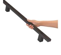 MARXAN Pasamanos Negro Moderno para escaleras, barandilla de Escalera para Interiores y Exteriores, barandilla de Escalera montada en la Pared con Soportes, Hierro Forjado de Metal Negro(90cm)