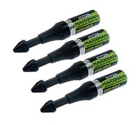 Marxman MARXMAN1BLK - Juego de 4 rotuladores de tiza de agujero profundo, herramienta de marcado profundo negro de más de 45 mm