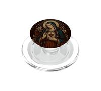 Mary Catholic Faith Vintage Floral Oración PopSockets PopGrip para MagSafe
