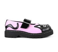 Mary Jane Kitty - Zapatos góticos con plataforma de piel, color rosa y negro, rosa y negro, 41 EU