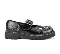 Mary Jane Kitty - Zapatos góticos con plataforma de piel negra para mujer, Black, 39.5 EU