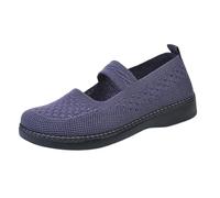 Mary Jane - Zapatillas de deporte para mujer, de malla transpirable, de ajuste extra ancho, sin cordones, ortopédicas, ligeras, cómodas, informales, suaves, para fitness, deportes, correr por