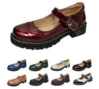 Mary Jane Zapatos de mujer cómodos con plataforma gruesa para mujer, zapatos planos con hebilla, mocasines, punta redonda, zapatos de cosplay, uniformes, japoneses, lindos, zapatos de princesa de