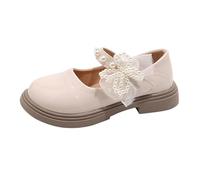 Mary Jane - Zapatos de noche para niña, de charol, zapatos Oxford escolares Marry Janes, Lolita, gótico, plataforma, con flores, zapatos escolares, zapatos de boda, zapatos ligeros para niños, beige