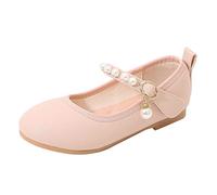 Mary Jane - Zapatos de princesa para niñas, zapatos de ballet brillantes, zapatos escolares con hebilla ajustable, zapatos de vestir, zapatos individuales antideslizantes para fiestas, Rosa., 24 EU