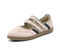 Mary Jane - Zapatos deportivos para mujer, cómodos zapatos planos de ballet | Gamuza sintética suave | Correas dobles de | Suela TPR antideslizante | Plantilla acolchada | elegante