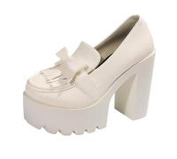 Mary Janes - Zapatos de plataforma para mujer, zapatos góticos, zapatos de barco y mocasines de piel sintética para mujer vestida