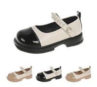 Mary Janne - Zapatos de vestir para niñas con correa de tobillo y puntera redonda, Black, 9 UK Child 3X-Narrow
