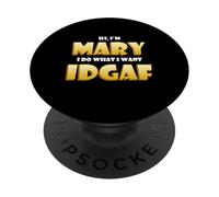 Mary Joke Idgaf Meme Funny Halloween Costume For Mary PopSockets PopGrip Adhesivo