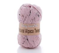 Mary Maxim Tweed Ovillo de Alpaca Natural Cuarzo Rosa