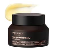 Mary&May Crema de Mora con Idebenona | Hidratante Antioxidante Coreano con 5 Ceramidas y Ácido Hialurónico | Reparación de la Barrera Cutánea e Hidratación por 48 horas 70g