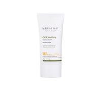 Mary&May Vegan CICA Soothing Sun Cream SPF50+ PA++++ - Protector Solar Vegano Coreano con Centella Asiática Fermentada, Niacinamida y Ácido Hialurónico de Origen Vegetal, 50ml