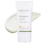 Mary&May Vegan CICA Soothing Sun Cream SPF50+ PA++++ - Protector Solar Vegano Coreano con Centella Asiática Fermentada, Niacinamida y Ácido Hialurónico de Origen Vegetal, 50ml
