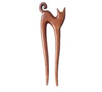 Marycrafts Gatita Palos Para El Pelo De Madera Mujer Horquillas Para Cabello