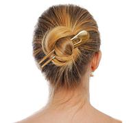 Marycrafts Palos para el Pelo de Cuerno de Búfalo Natural, Palo para Moño Mujer Hecho a Mano