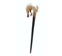 Marycrafts Palos para el Pelo Dragón de Cuerno de Búfalo Natural Horquilla Artesanal para Mujer