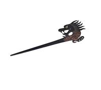 Marycrafts Palos para el Pelo Dragón de Cuerno de Búfalo Natural Horquilla Artesanal para Mujer