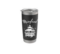 Maryland Faro Ilustración Vaso térmico de acero inoxidable de doble pared
