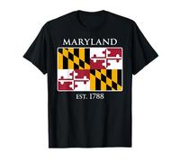 Maryland Flag 7th US State 1788 Maryland Native Camiseta