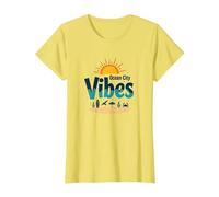 Maryland Ocean City Vibes Beach Vacaciones de Verano Camiseta, Mujer, Limón, L