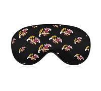 Maryland State Bear Mountain Sleeping Blindfold Mask Cute Eye Shade Cover con correa ajustable para mujeres y hombres Night