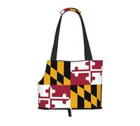 Maryland State Flag Print Pets Dogs Carrier Bags Puppy Carrier Dog Walking Bags for Small Dogs and Cat and Rabbit