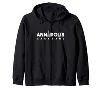 Maryland State House en Annapolis Maryland Texto Sudadera con Capucha