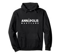 Maryland State House en Annapolis Maryland Texto Sudadera con Capucha