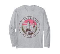 Maryland Vintage State 1788 Camisa Velero Faro Bay Manga Larga