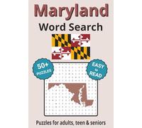 Maryland Word Search Puzzle Book: Search with Easy to Read Print about Maryland cities, wildlife, rivers and more | 6x9 inches, 110 pages | 50+ Puzzles ... Gifts for Vacations, Holidays & Free Times