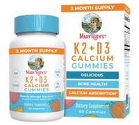 MaryRuth's K2 + D3 Calcium, Melocotón-Mango-Albaricoque - 60 gominolas