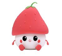 Mary's - Luz nocturna con forma de fresa, LED recargable con luz cálida 3000 K, lámpara decorativa para dormitorio infantil y salón, temporizador de 15/30 minutos, batería de 1200 mAh