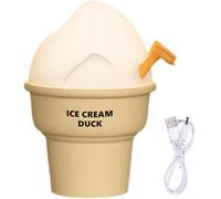 Marys - Luz nocturna con forma de helado, pato para niños, LED táctil, recargable de 1200 mAh, iluminación suave, lámpara decorativa y de noche amarilla