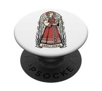 Marzanna Diosa eslava Pagano Invierno Folk Mito Arte PopSockets PopGrip Adhesivo