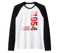 Marzo 1954 Año Legendario 1954 Retro 1954 Vintage 1954 Camiseta Manga Raglan