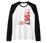 Marzo 1957 Año Legendario 1957 Retro 1957 Vintage 1957 Camiseta Manga Raglan