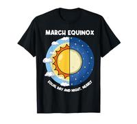 Marzo Equinoccio Igual Día Y Noche Luna Sol Primavera Equinoccio Camiseta