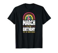 Marzo es mi cumpleaños, sí, Todo el Mes, Boho Rainbow Camiseta