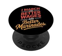 Marzo por mejores salarios y mejores marinadas Día del Trabajo PopSockets PopGrip Adhesivo