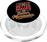 Marzo por mejores salarios y mejores marinadas Día del Trabajo PopSockets PopGrip para MagSafe