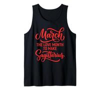 Marzo Sagitario Zodiaco Cumpleaños Astrología Mes Camiseta sin Mangas