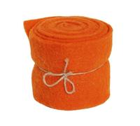 Marzoon Cinta de fieltro naranja - Cinta decorativa de fieltro para manualidades, costura y decoración de mesa, momentos decorativos y diversión para manualidades, versátil (10 x 200 cm)