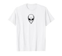 Más Allá De Nuestro Mundo Alien Místico Cara OVNI Camiseta gráfica económica, Hombre, Blanco, S